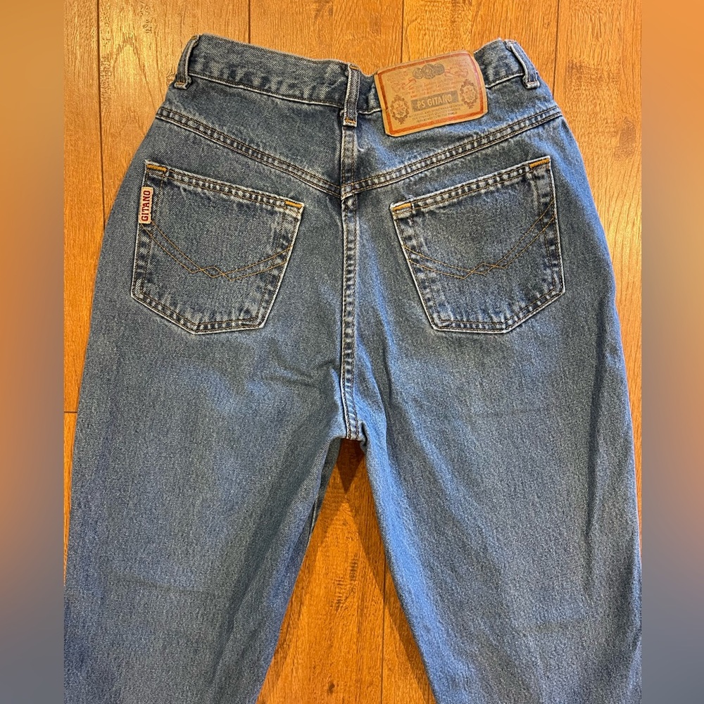Vintage GITANO 100% Cotton Denim Jeans High Waisted 26”x 30-1/2” long